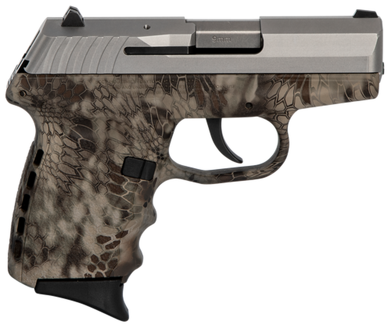 SCCY CPX-2 Carbon 9mm, 3.1″ Barrel, Kryptek Highlander Grip, Stainless Steel Slide, 10rd
