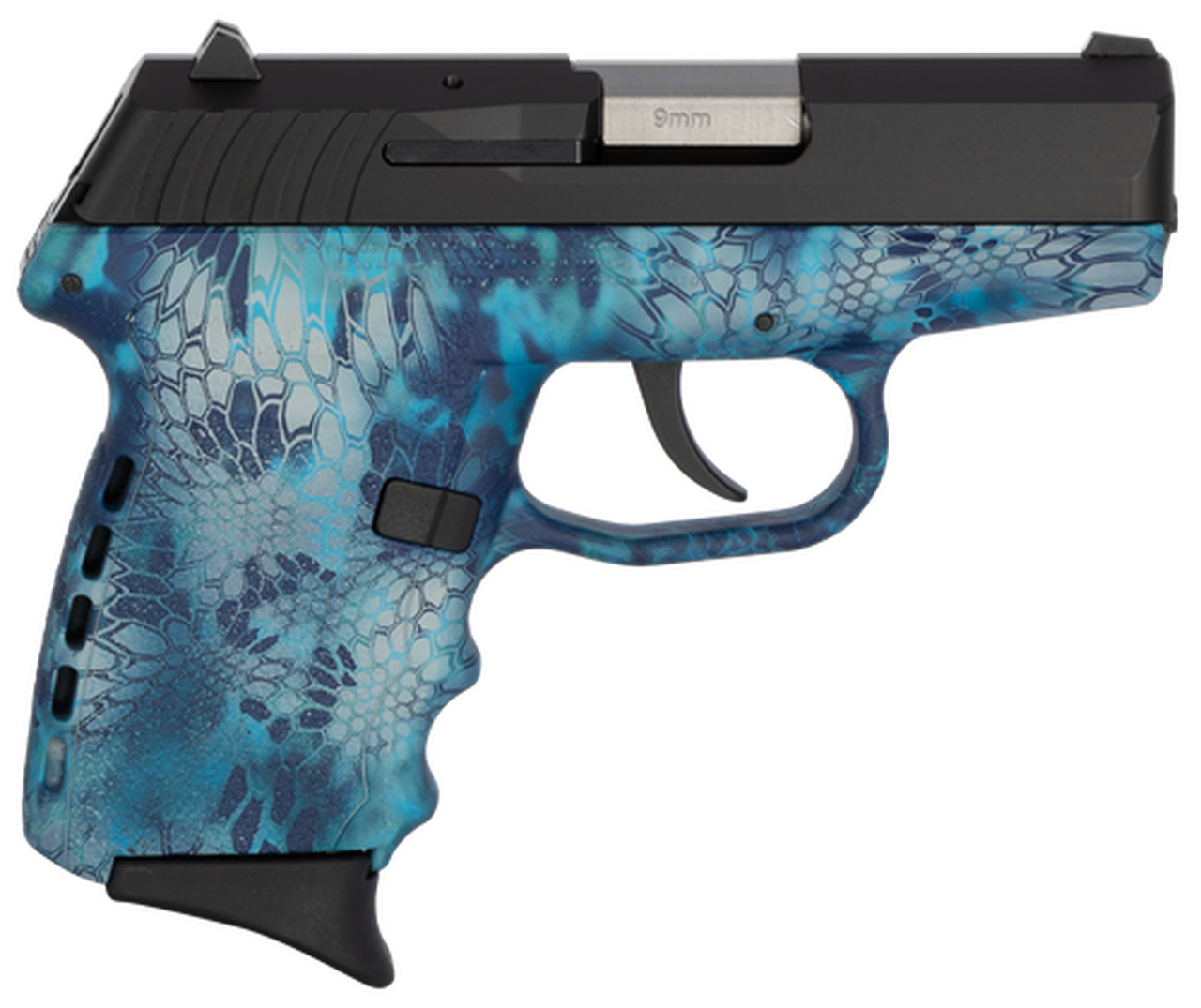 SCCY CPX-2 Carbon 9mm, 3.1″ Barrel, Kryptek Pontus Grip, Black Stainless Steel Slide, 10rd