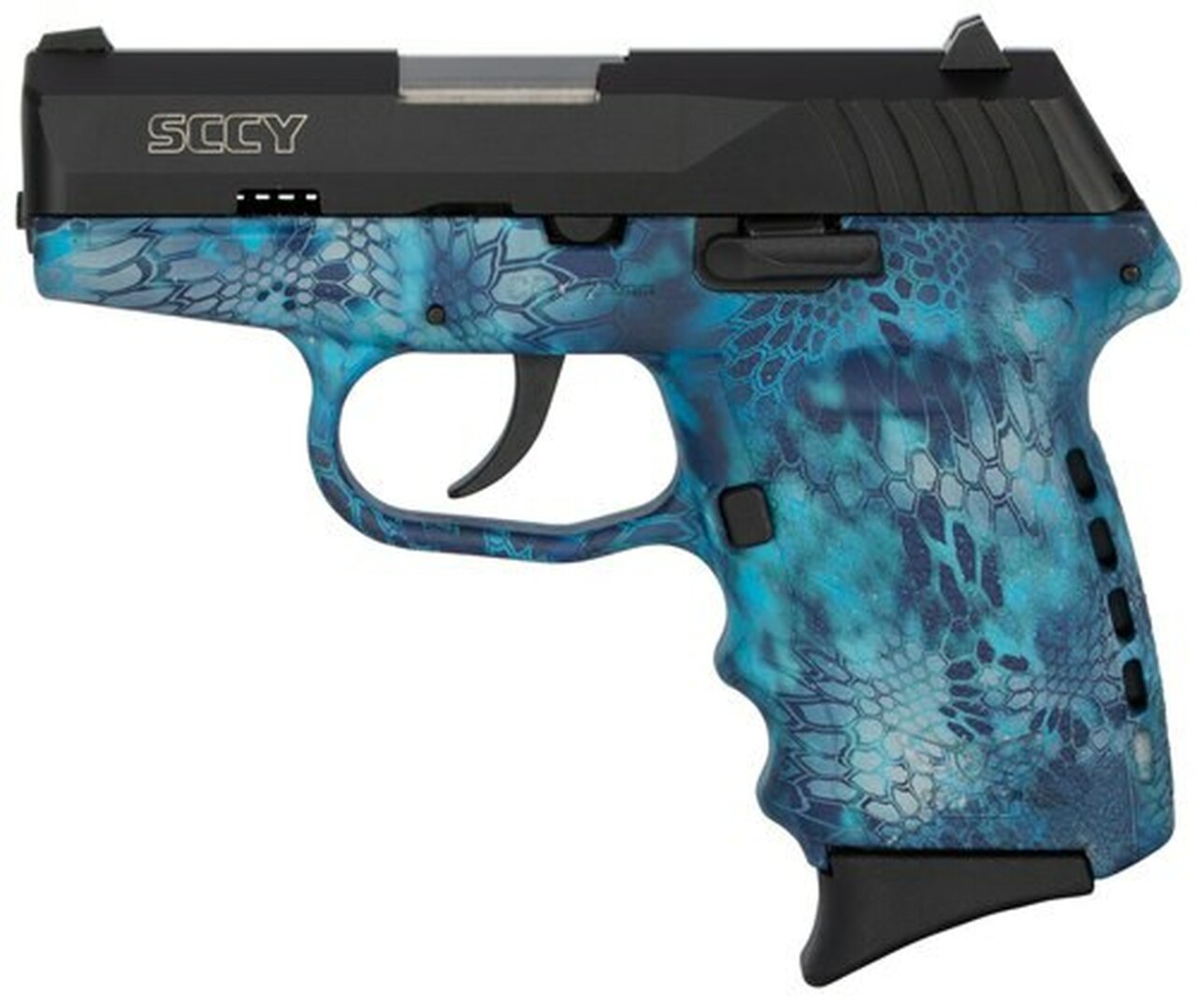 SCCY CPX-2 Carbon 9mm, 3.1″ Barrel, Kryptek Pontus Grip, Black Stainless Steel Slide, 10rd