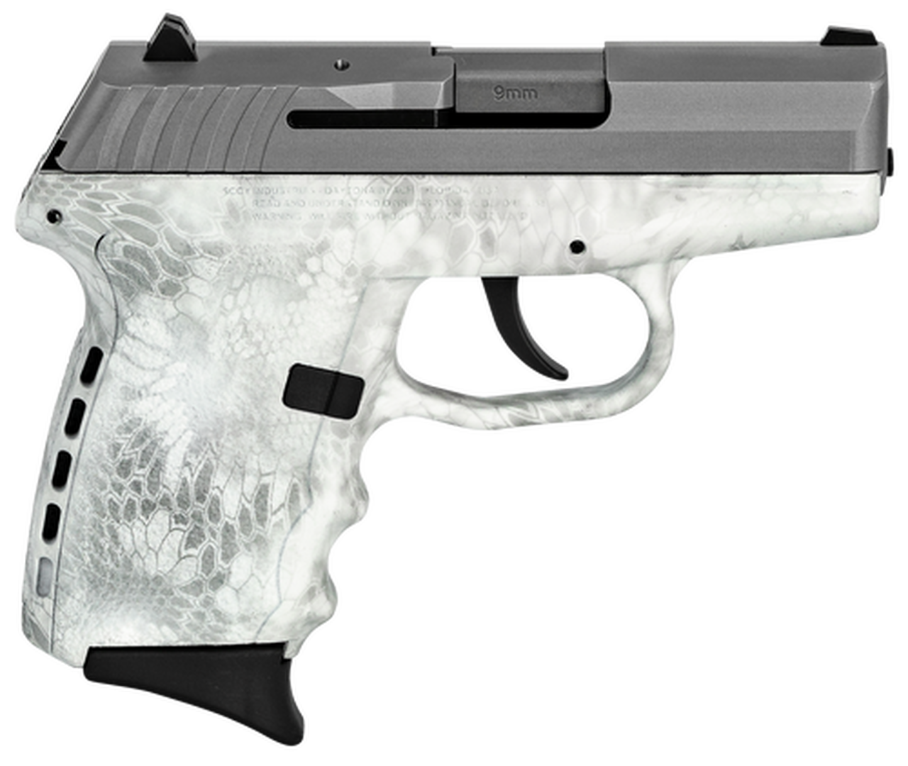 SCCY CPX-2 Carbon 9mm, 3.1″ Barrel, Kryptek Yeti Grip, Stainless Steel Slide, 10rd
