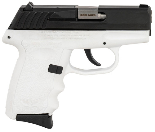 SCCY CPX-3 380 ACP, 3.1″ Barrel, White Grip, Black Slide, 10rd
