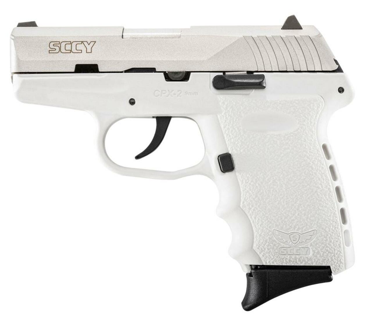 SCCY CPX2 9mm, 3.1″ Barrel White Polymer Frame S Slide 10rd Mag