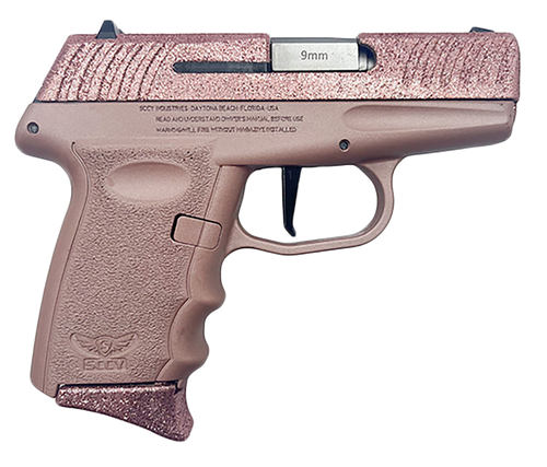 SCCY DVG-1 9mm, 3.1″ Barrel, Rose Gold Glitter Slide, Rose Gold Frame, 10rd