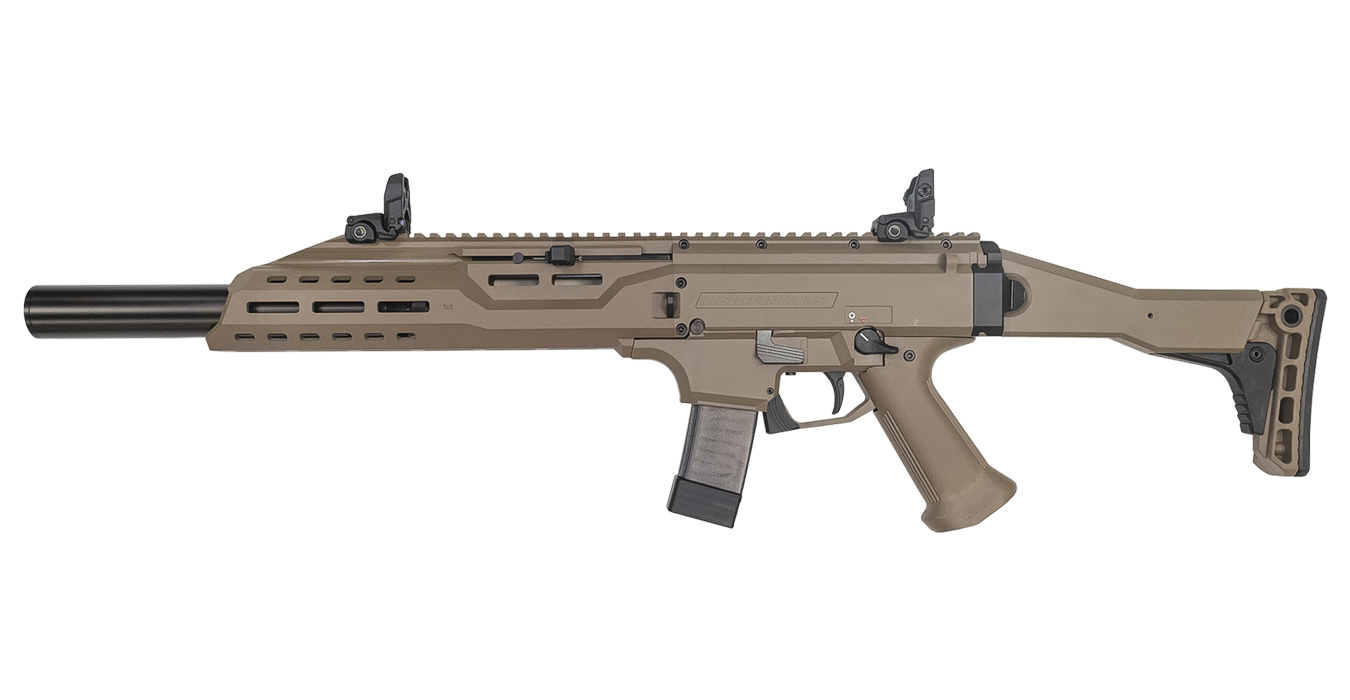 Scorpion EVO 3 S1 9mm FDE Carbine with Faux Suppressor