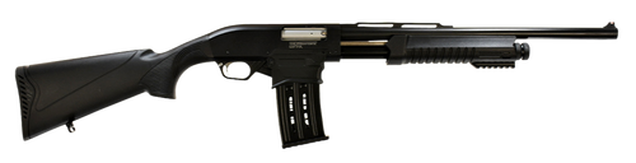 SDS Imports, , Pump-Action Shotgun, Magazine-Federal 12 Ga 3″, 18.5″ Barrel, Synthetic Stock, 2 Magazines, 5Rd, Black