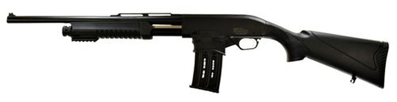SDS Imports, , Pump-Action Shotgun, Magazine-Federal 12 Ga 3″, 18.5″ Barrel, Synthetic Stock, 2 Magazines, 5Rd, Black