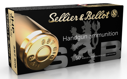Sellier & Bellot 357 Sig, 124gr, Jacketed Hollow Point, 50rd Box