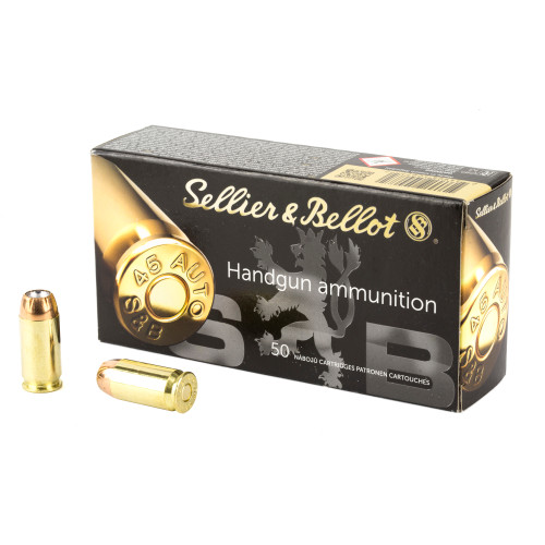 Sellier & Bellot 45 ACP, 230gr, Jacketed Hollow Point, 50rd Box