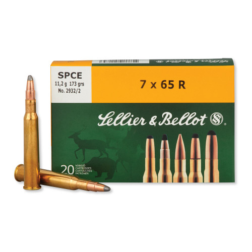 Sellier & Bellot 7X65R, 173 gr, Soft Point Cutting Edge Projectile, 20Bx