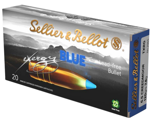 Sellier & Bellot eXergy 6.5 Creedmoor, 120gr, TAC-EX-Blue, 20rd Box