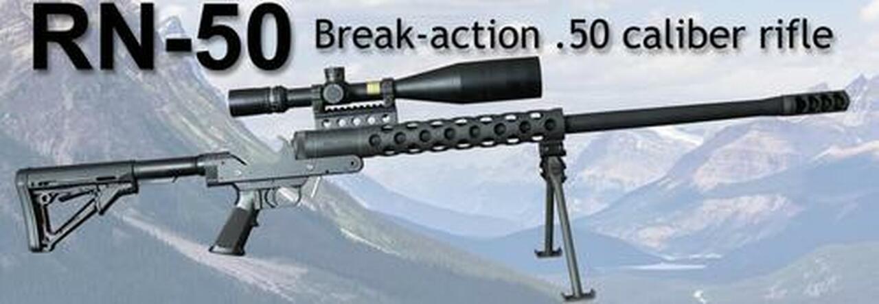 Serbu RN-50 Single Shot 50 BMG Rifle 29.5″ Barrel, No Butt Stock (Uses AR-15 Stock)