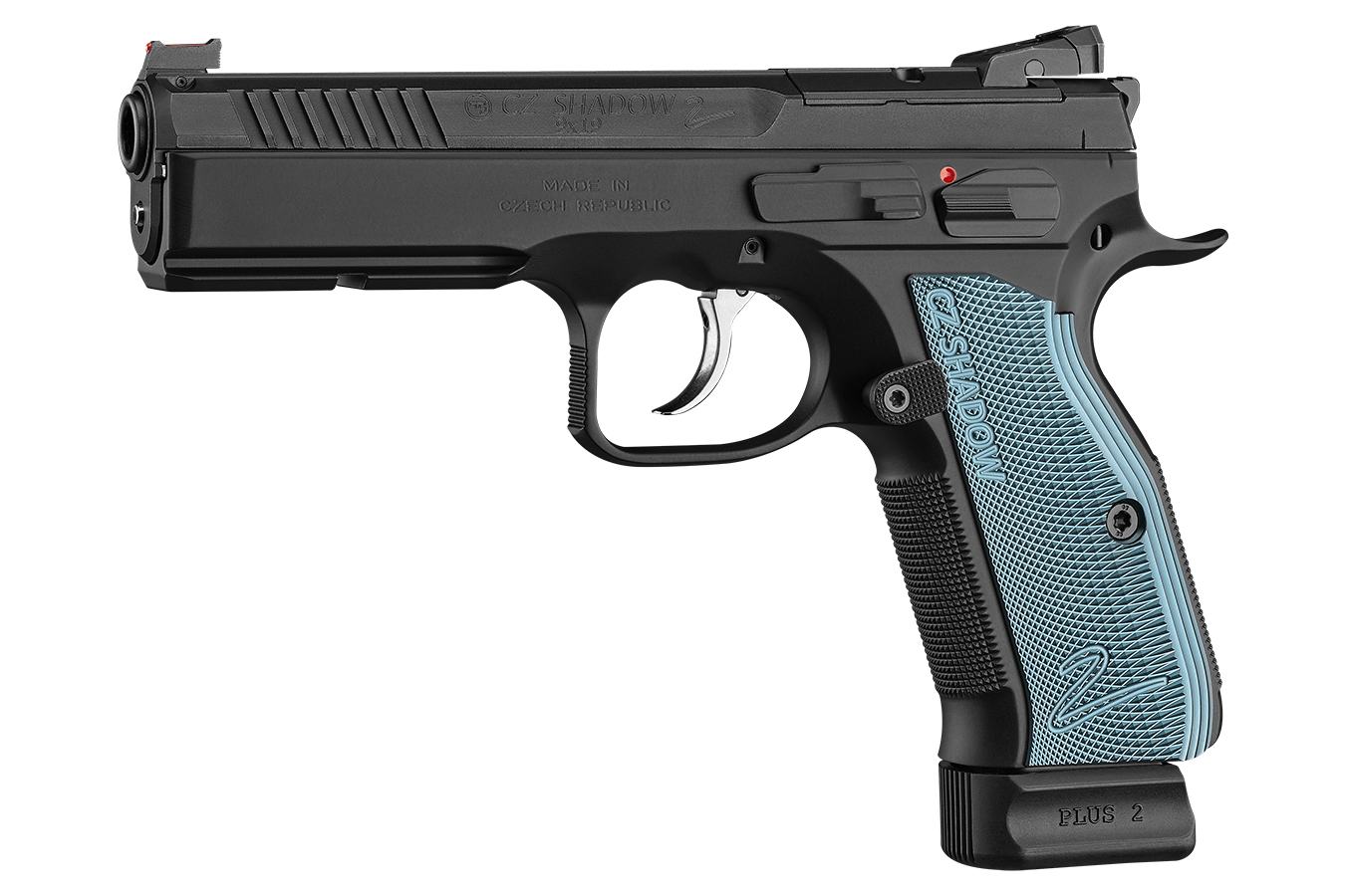 Shadow 2 9mm Optics Ready DA/SA Pistol with Blue Aluminum Grips