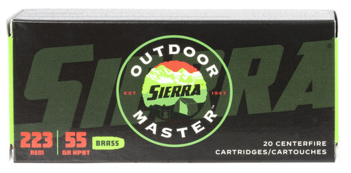 Sierra Outdoor Master 223 Remington, 55gr, 3240 fps, HPBT, 20Bx/10Cs