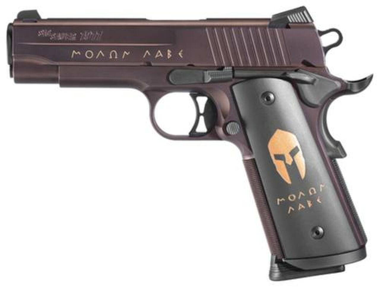 Sig 1911 45 ACP 4.2In Spartan ORB SAO Siglite Spartan Grip (2) 8RD Steel MAG