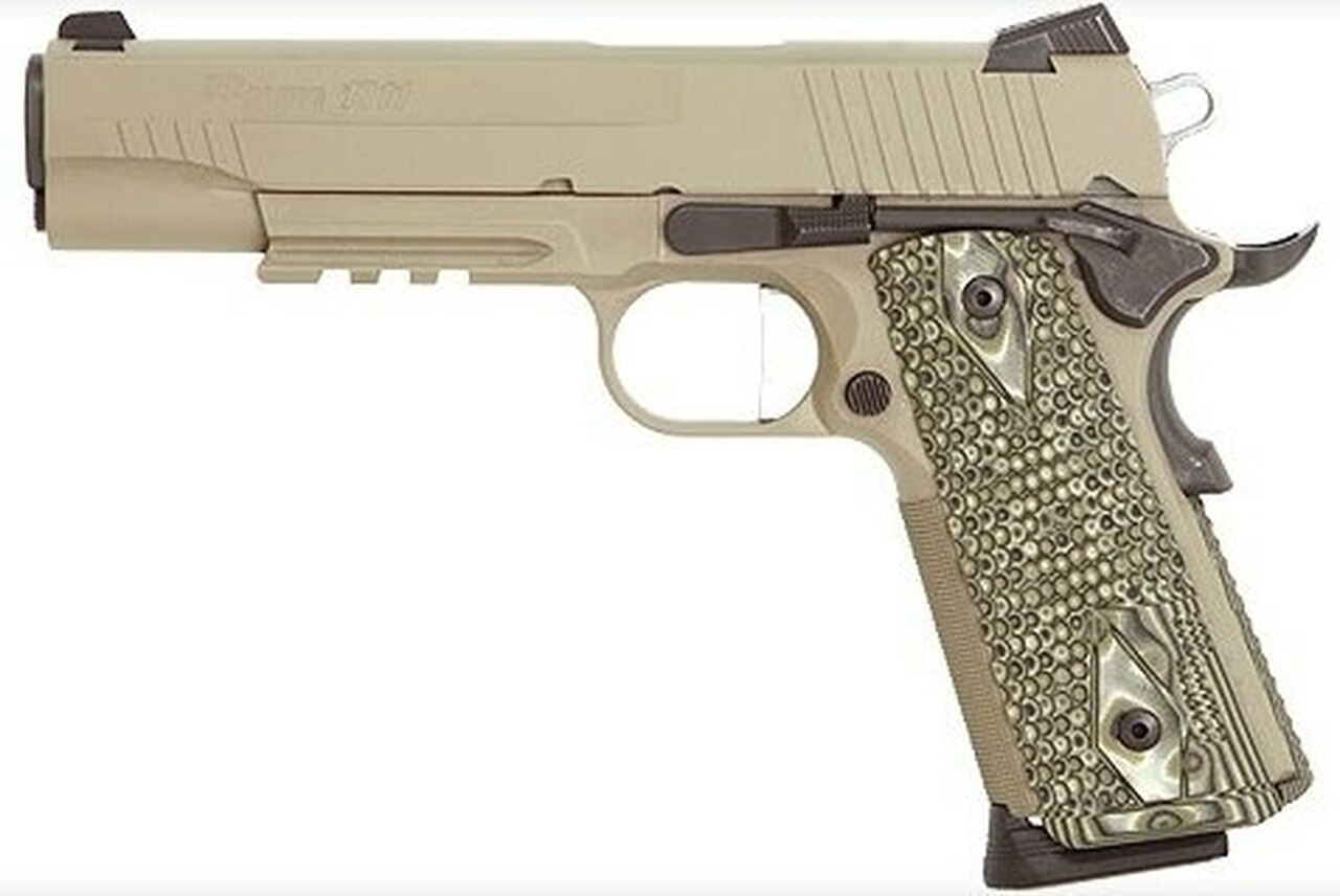 Sig 1911 Scorpion 45 ACP 5 Barrel Flat Dark Earth Night Sights