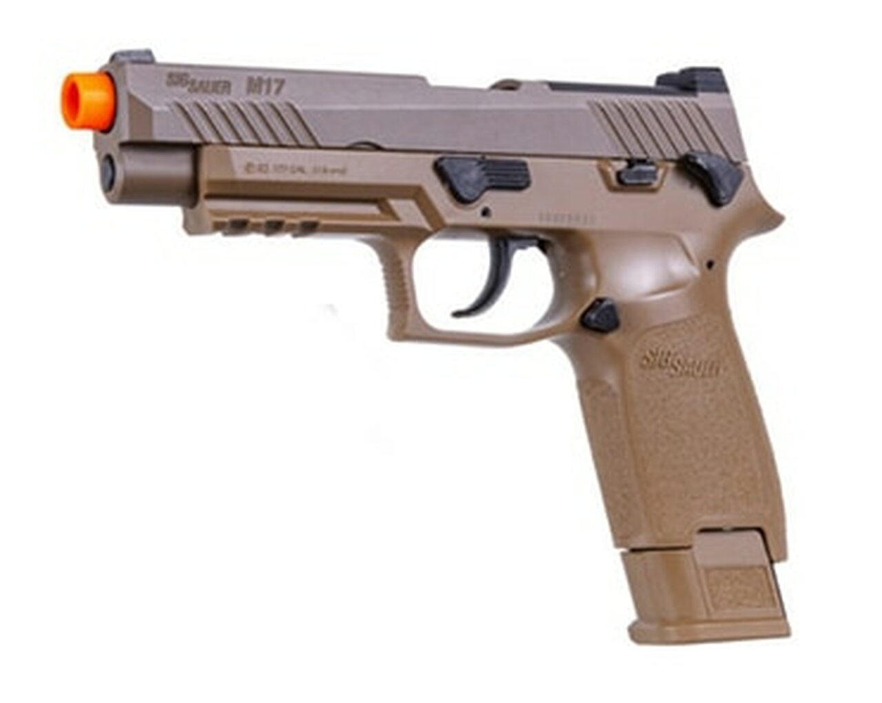 Sig Airsoft Proforce M17, 6mm, 5.5″, 21rd, CO2 Power Source, Coyote Tan