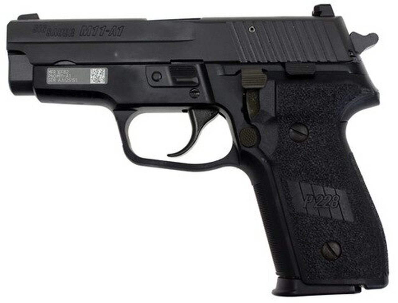 Sig M11-A1 9MM 3.9In Black Da/Sa Siglite Polymer Grip (3) 15Rd Steel MAG Engraved SRT