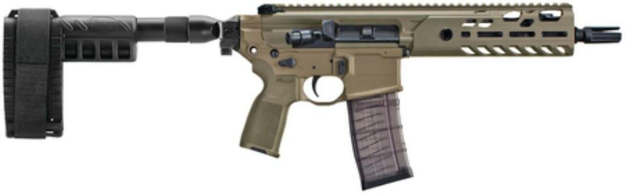 Sig MCX Virtus Pistol .300 AAC Blackout 9″ Barrel M-LOK Folding SBX Pistol Stabilizing Brace Flat Dark Earth 30rd Mag