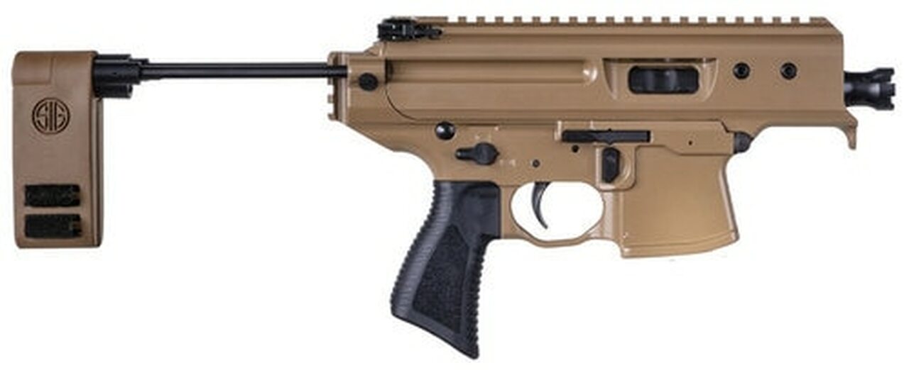 Sig MPX Copperhead CO Compliant, 9mm, 3.5″ Barrel, 10rd, Folding Pistol Brace, Coyote