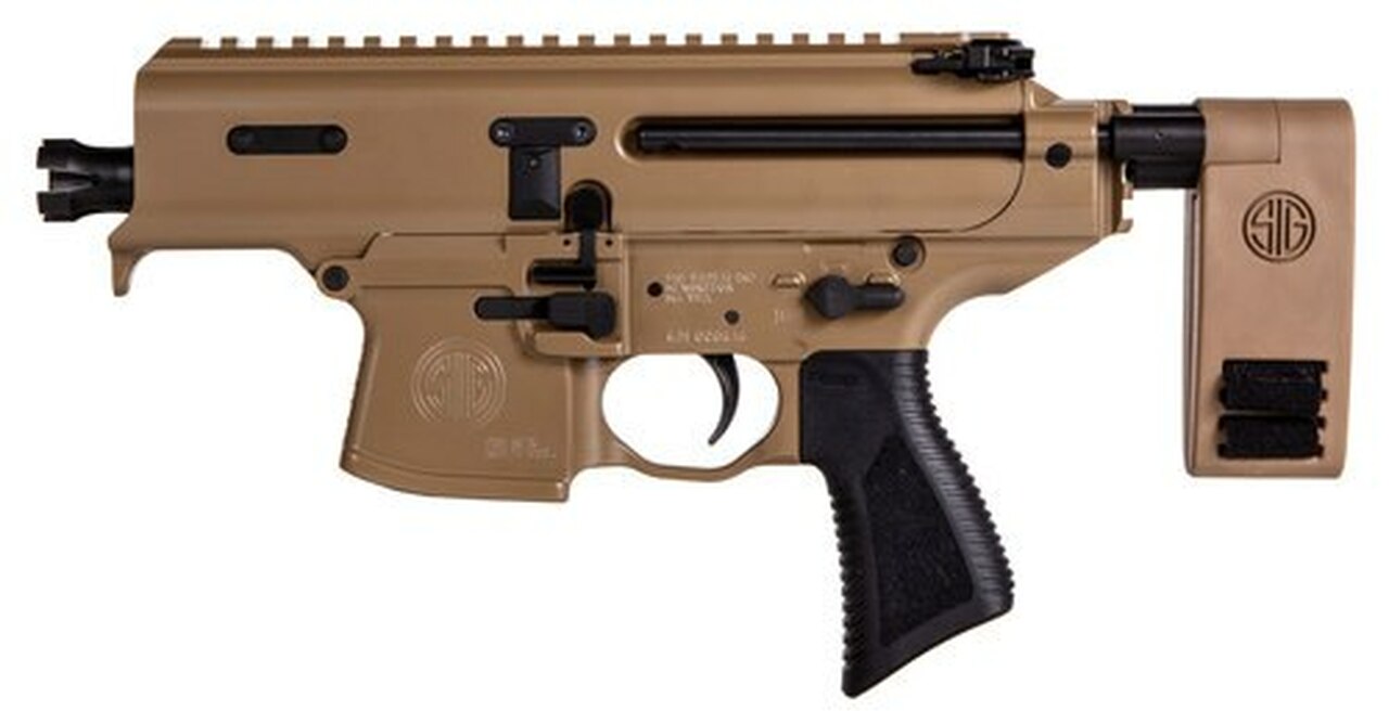 Sig MPX Copperhead CO Compliant, 9mm, 3.5″ Barrel, 10rd, Folding Pistol Brace, Coyote