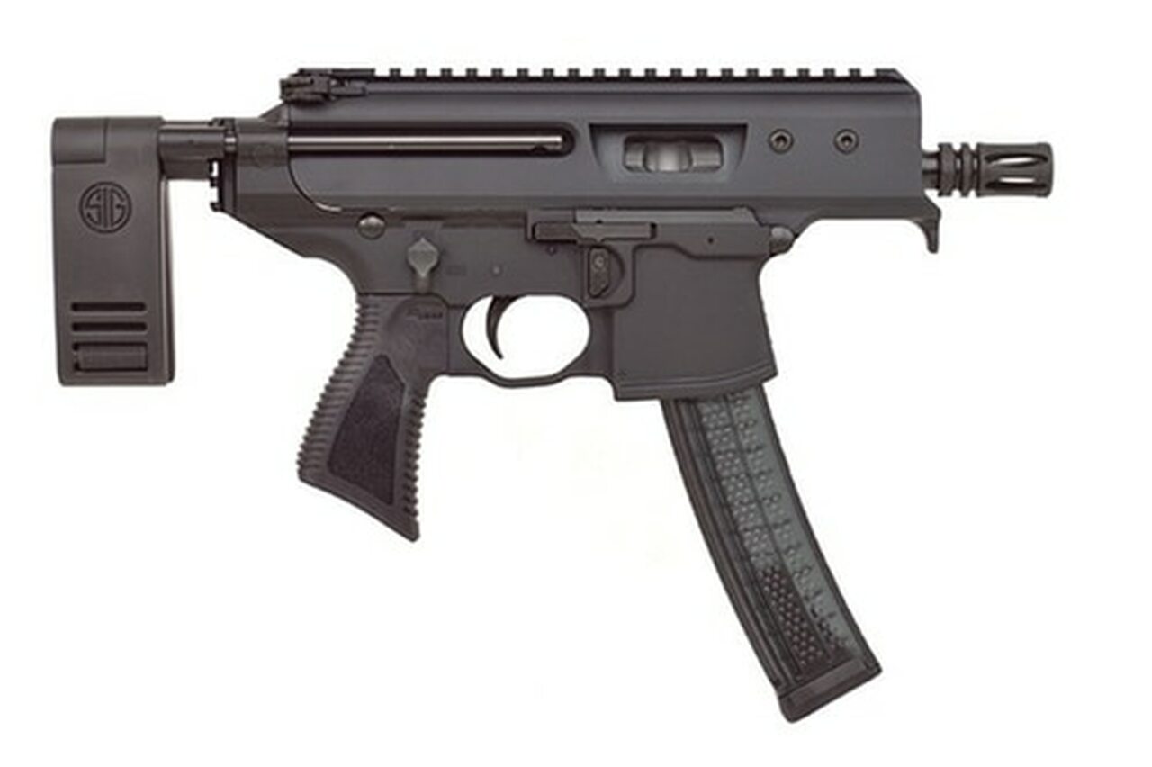 Sig MPX Copperhead Pistol 9mm, 3.5″ Barrel, Pistol Contour Brace, Black, 30rd