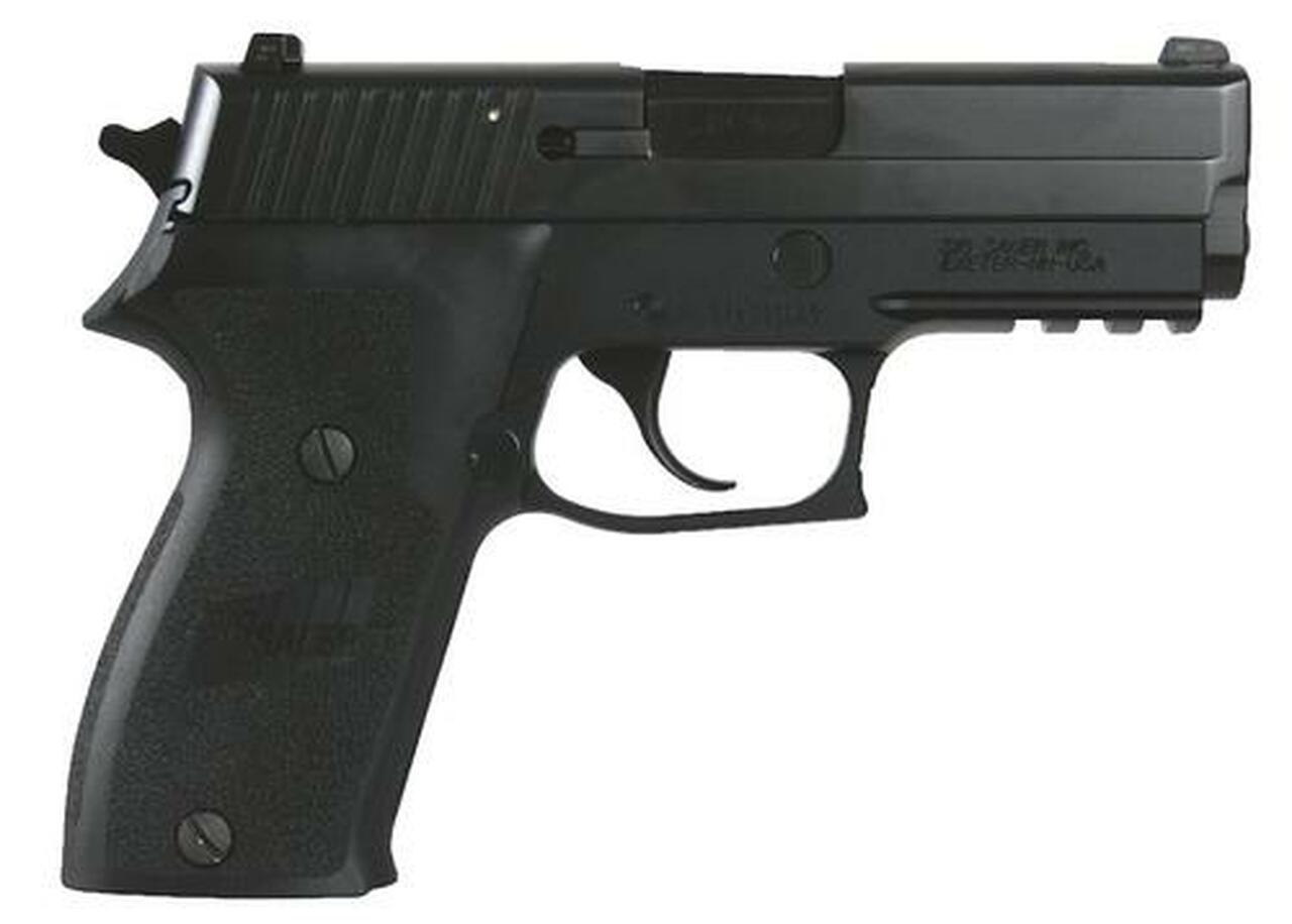 Sig P220 45 ACP 3.9In Nitron Black Da/Sa Siglite E2 Grip (2) 8RD Steel MAG CA Compliant