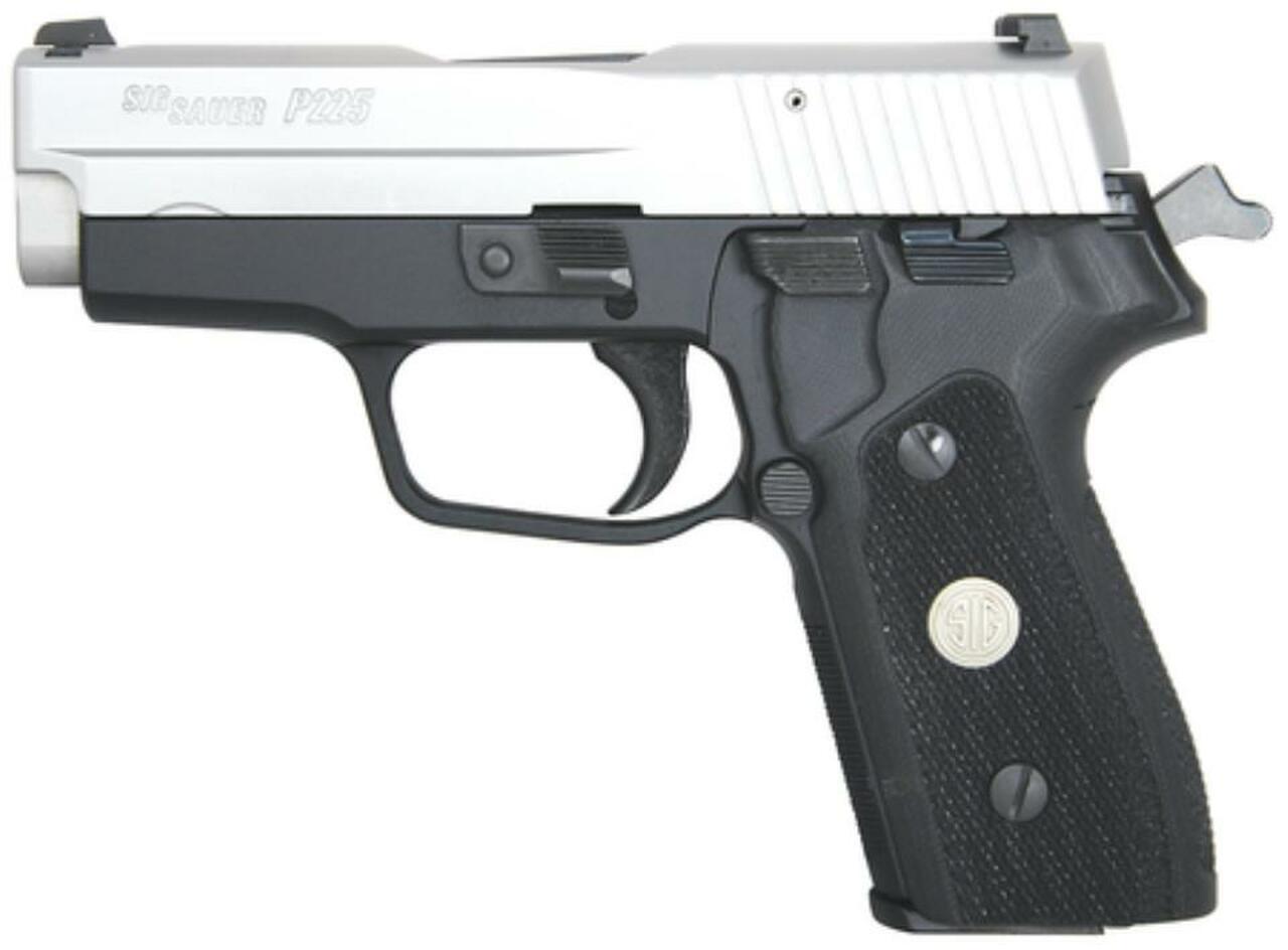 Sig P225 9mm 3.5″ Barrel Two-Tone Night Sights 8rd Mag