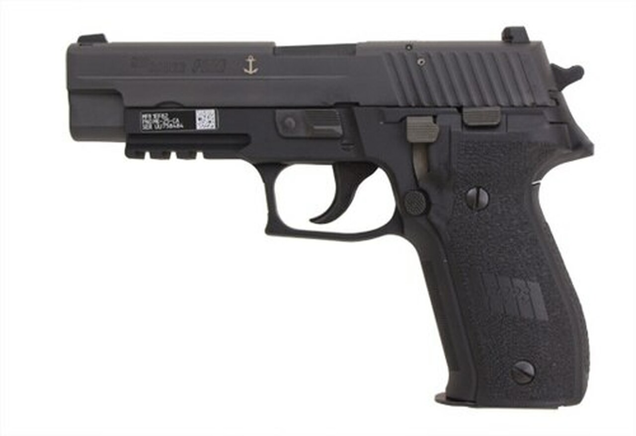 Sig P226 9MM 4.4In Mk25 Black Da/Sa Siglite Polymer Grip (2) 10Rd Steel MAG USN Anchor UID CA Compliant Phos.