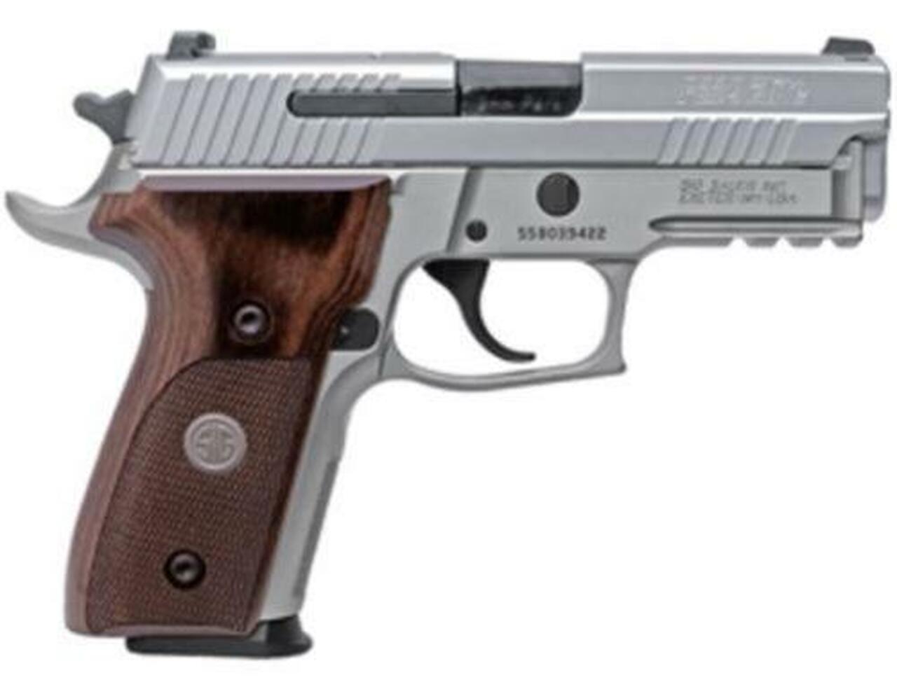 Sig P226 AS Elite 9mm, 4.4″, Stainless, Night Sights, Wood Grips,10rd+1