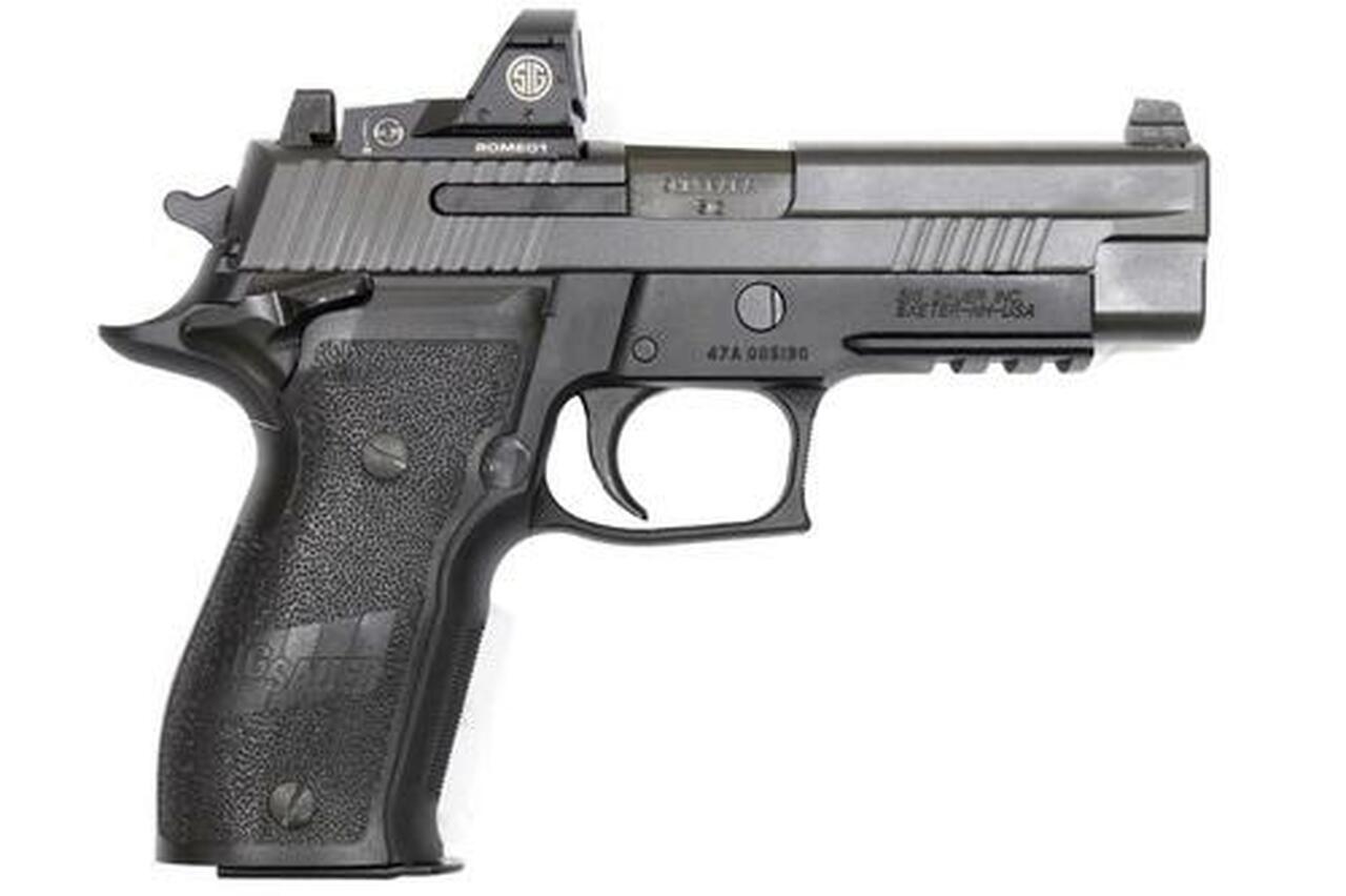 Sig P226 Elite SAO 9mm, 4.4″,, , Mounted Romeo1 Reflex Sight, 15 rd