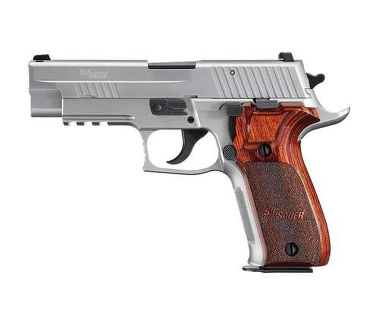 Sig P226 Stainless Elite, 9mm, 4.4″, 10rd, SS, DA/SA, Siglite NS, Rosewood Grips
