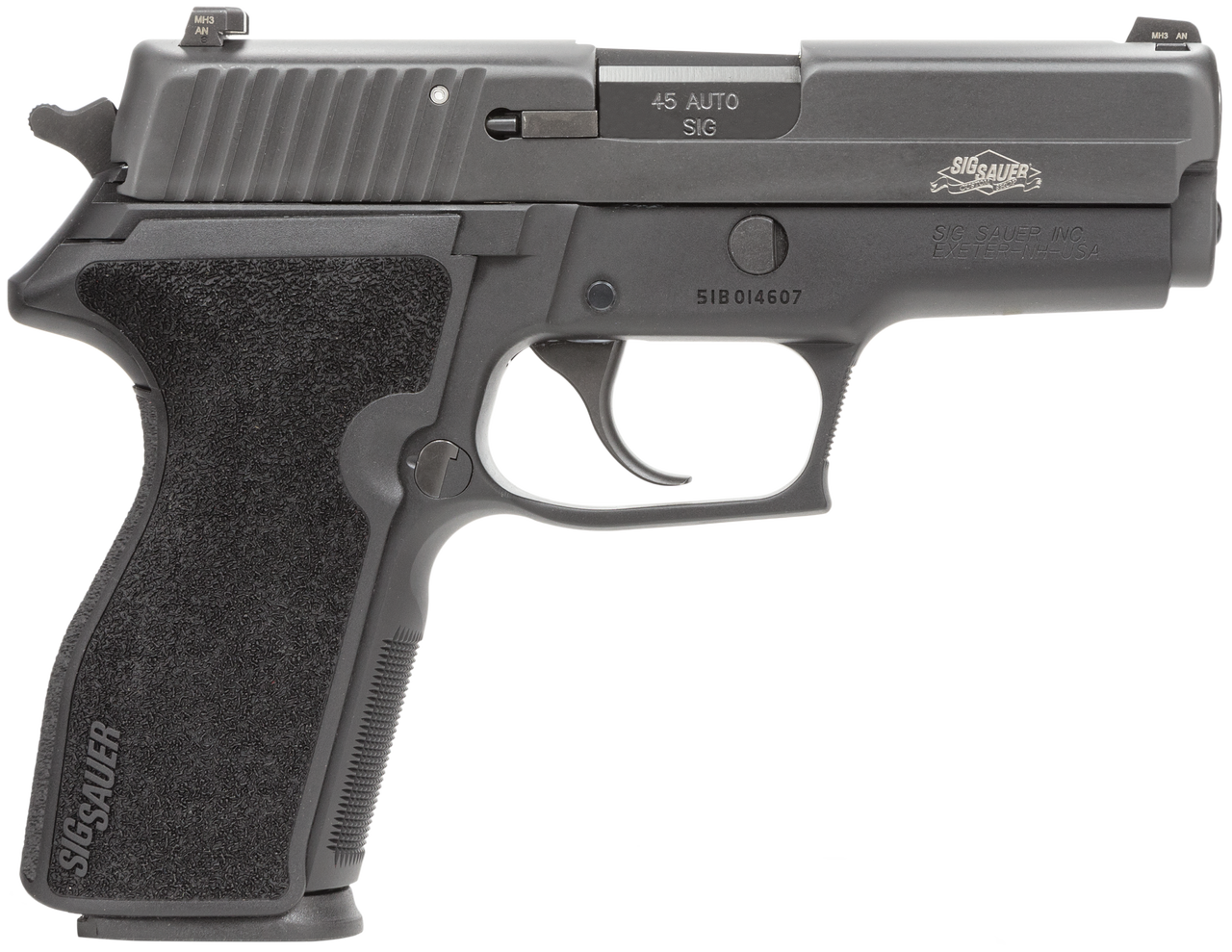 Sig P227 45 ACP 3.9In SAS Black Da/Sa Siglite E2 Grip (2) 10Rd Steel MAG Dehorned SRT