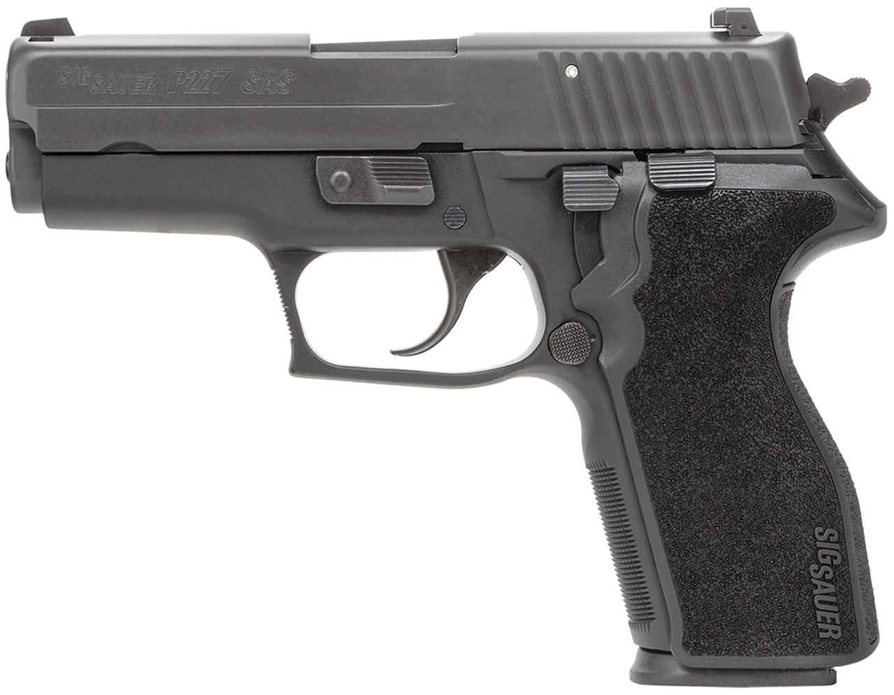 Sig P227 45 ACP 3.9In SAS Black Da/Sa Siglite E2 Grip (2) 10Rd Steel MAG Dehorned SRT