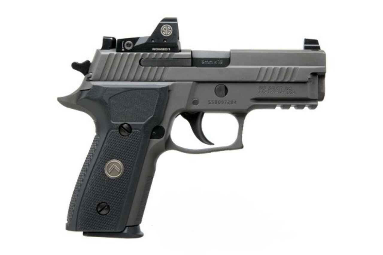 Sig P229 Legion, DA/SA, Compact, 9mm, 3.9″ Barrel, Alloy Frame, Legion Gray Finish, Black G10 Grips, X-RAY3 Day/Night Sights, P-SAIT Trigger, ROMEO1 Reflex Optic, 10Rd, 3 Magazines