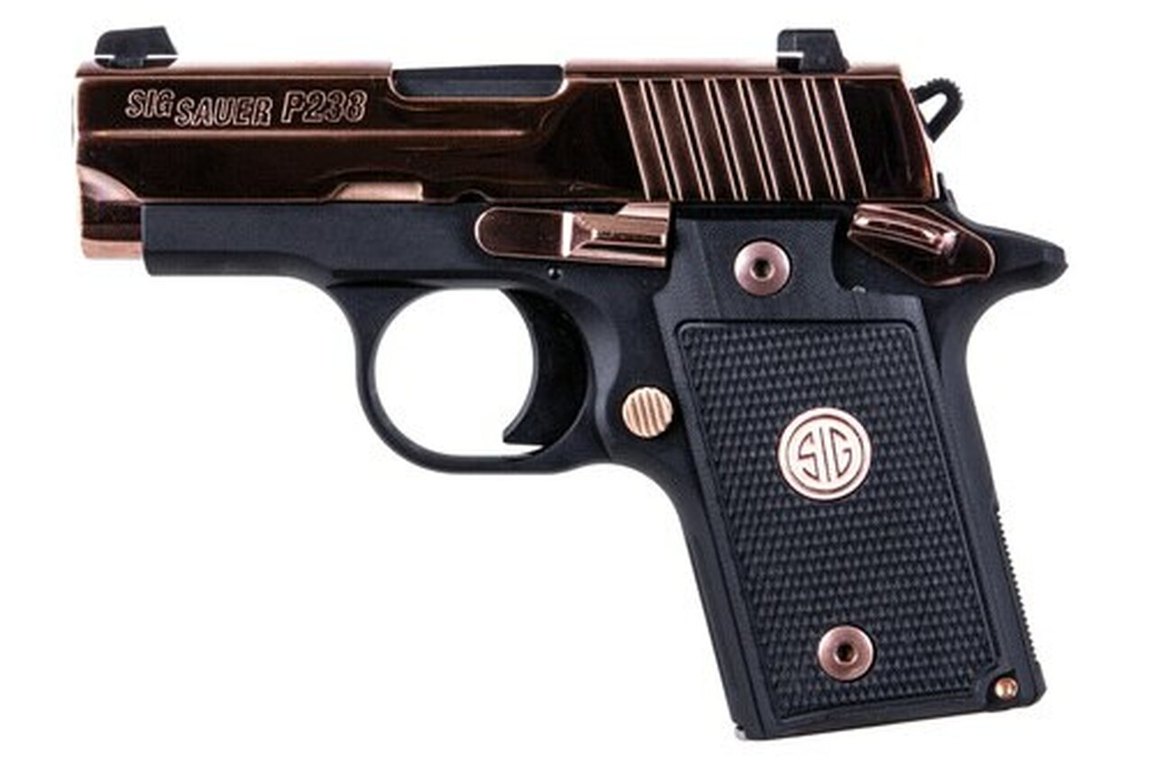 Sig P238, .380 ACP, 2.7″ Barrel, 6rd, Siglite, SAO, Rose Gold