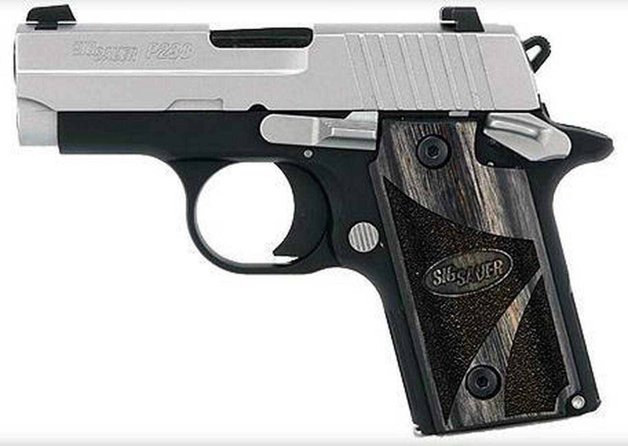 Sig P238 380 ACP 2.7In Blackwood 2-Tone SAO Blackwood Grip (1) 6RD Steel MAG