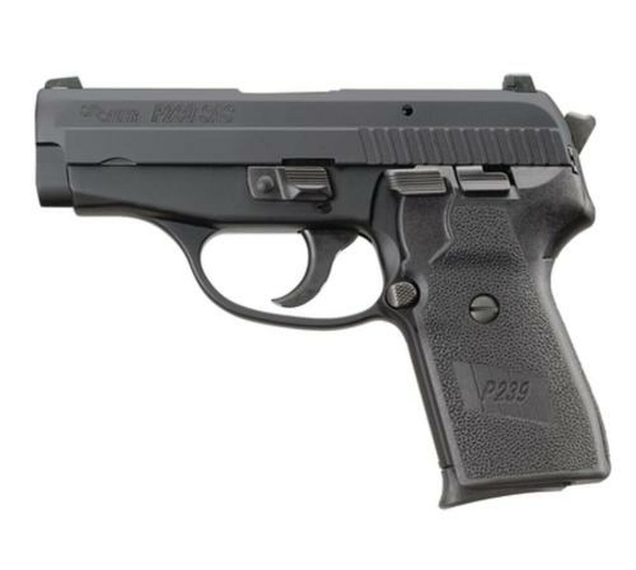 Sig P239 9MM 3.6In SAS Black Da/Sa Siglite Polymer Grip (2) 8RD Steel MAG Dehorned SRT