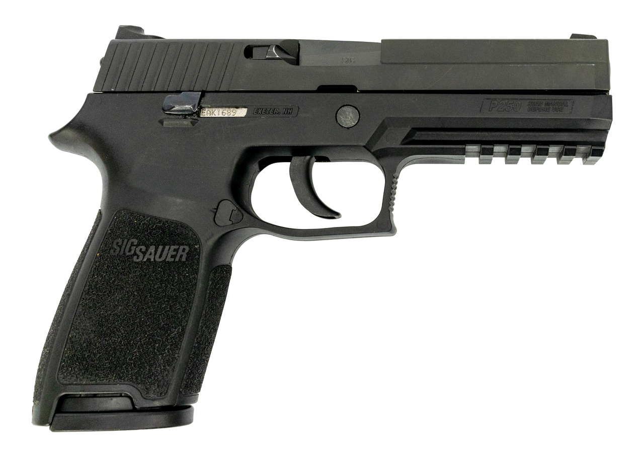Sig P250 Full Size Used .45 ACP, 4.7″ Barrel, Contrast Sights, Black Nitron, 10rd/14rd No Box