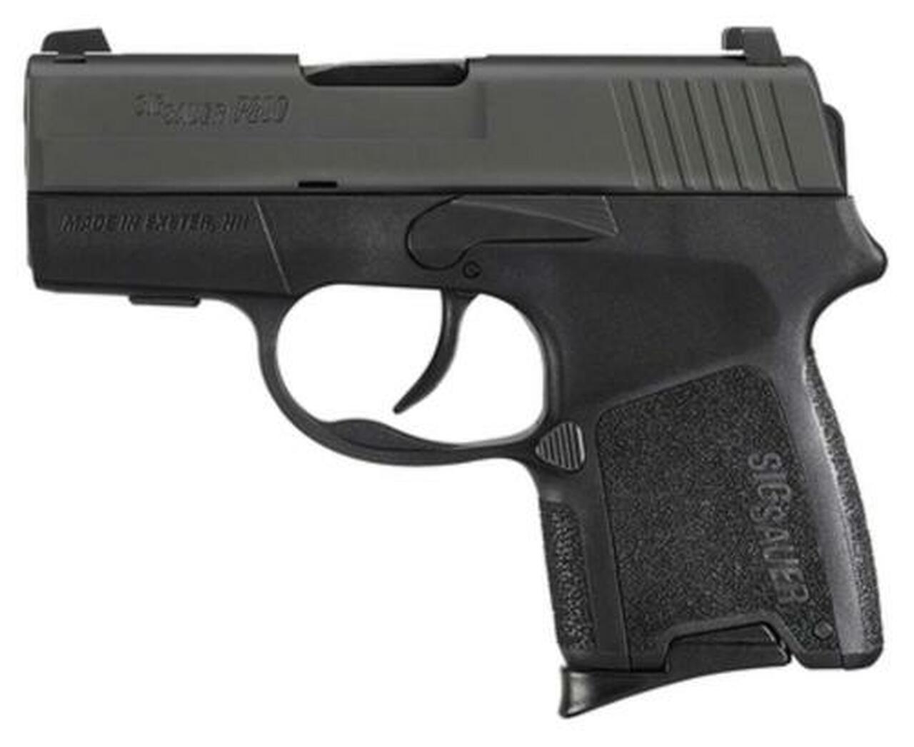 Sig P290 9MM 2.9In Nitron Black DAO Siglite Polymer Grip (1) 6RD (1) 8RD Steel MAG