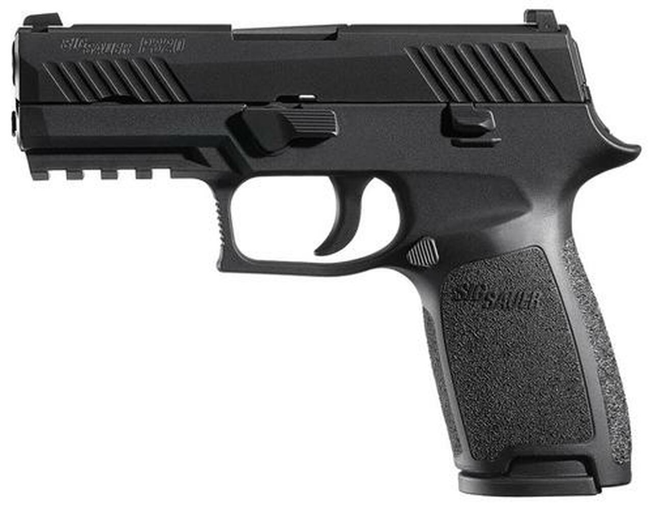 Sig P320 357 Sig 3.9″, Nitron Black Striker Siglite Modular Polymer Grip (2) 14Rd Steel MAG Rail