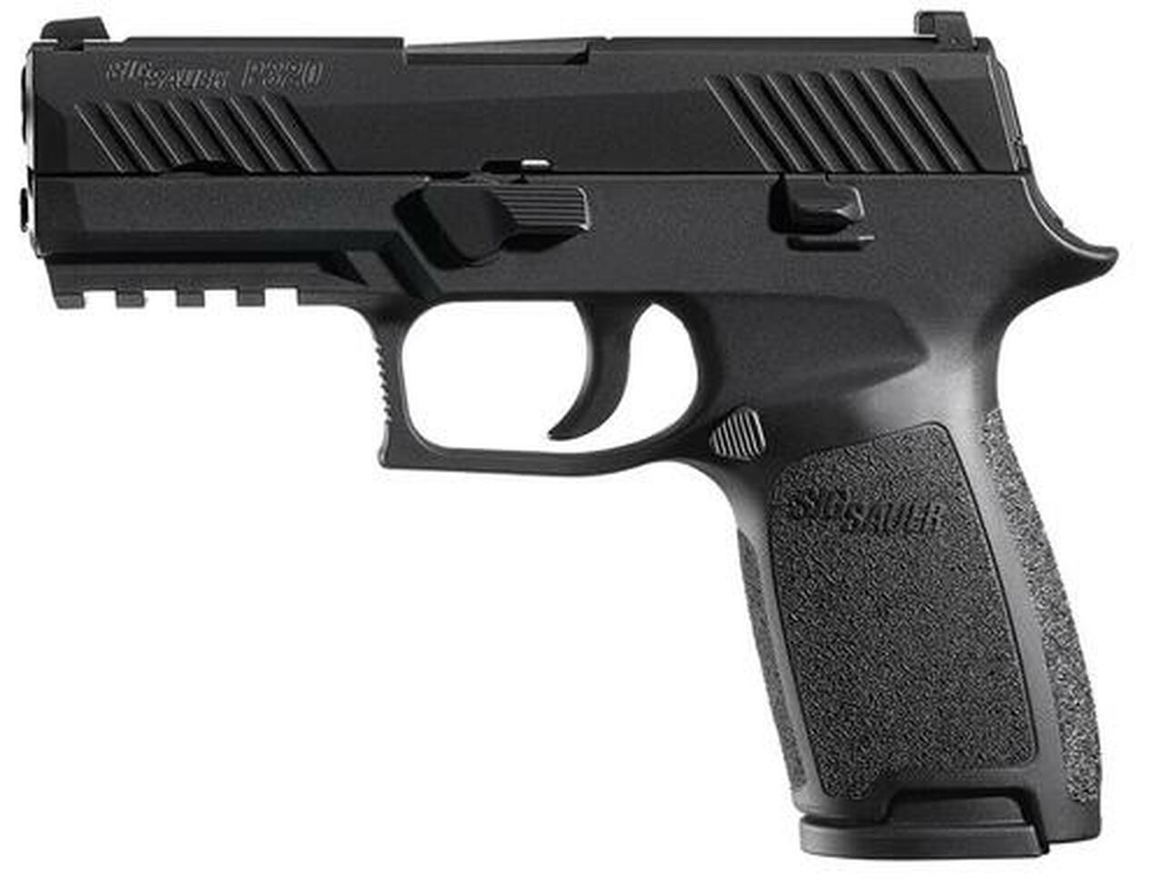 Sig P320 40 SW 3.9In Nitron Black, Striker Siglite Modular Polymer Grip (2) 14Rd Steel MAG Rail