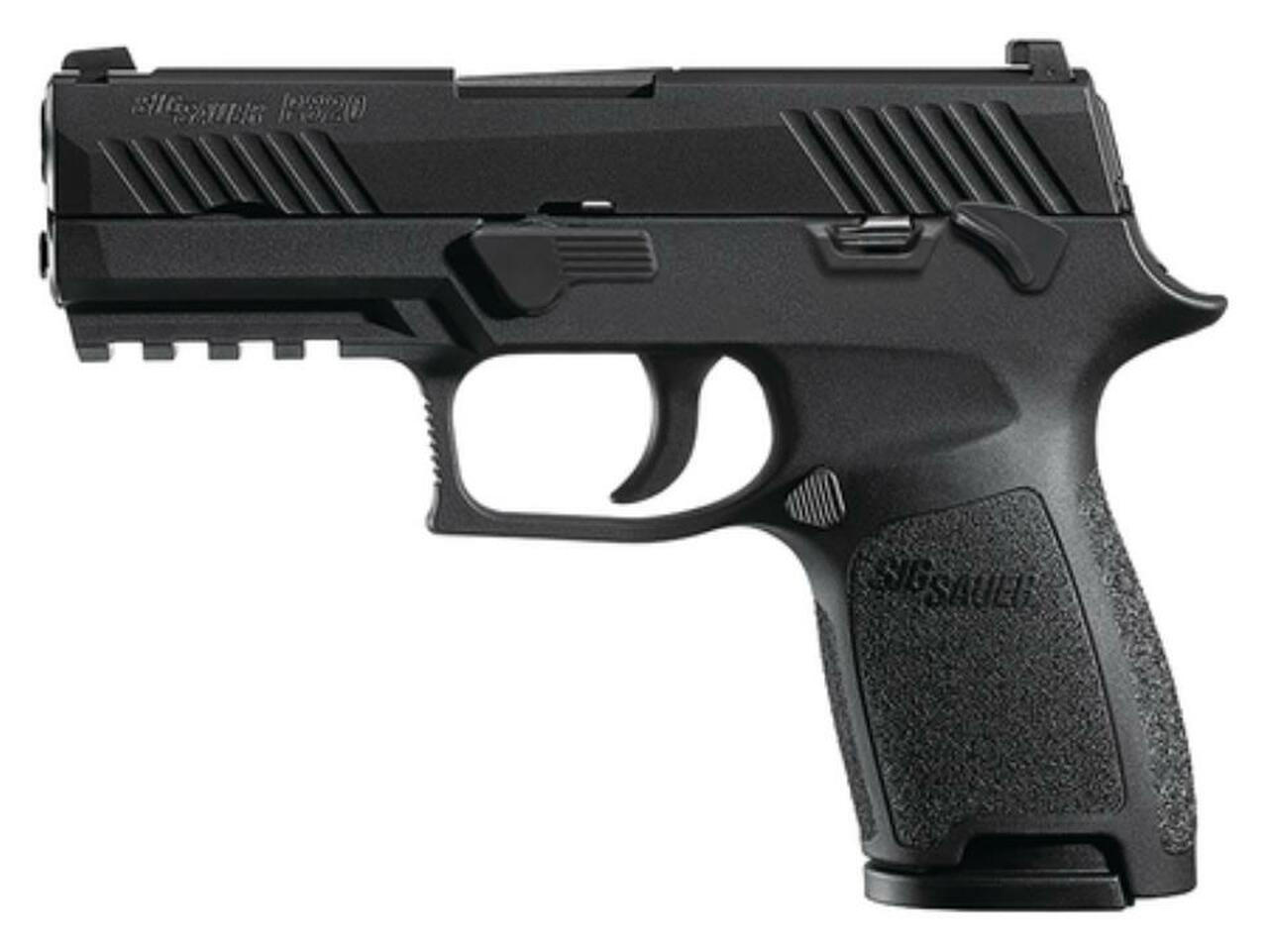 Sig P320 45 ACP 3.9In Barrel, Nitron Black, Striker Siglite (2) 9RD Steel MAG Manual Safety Rail