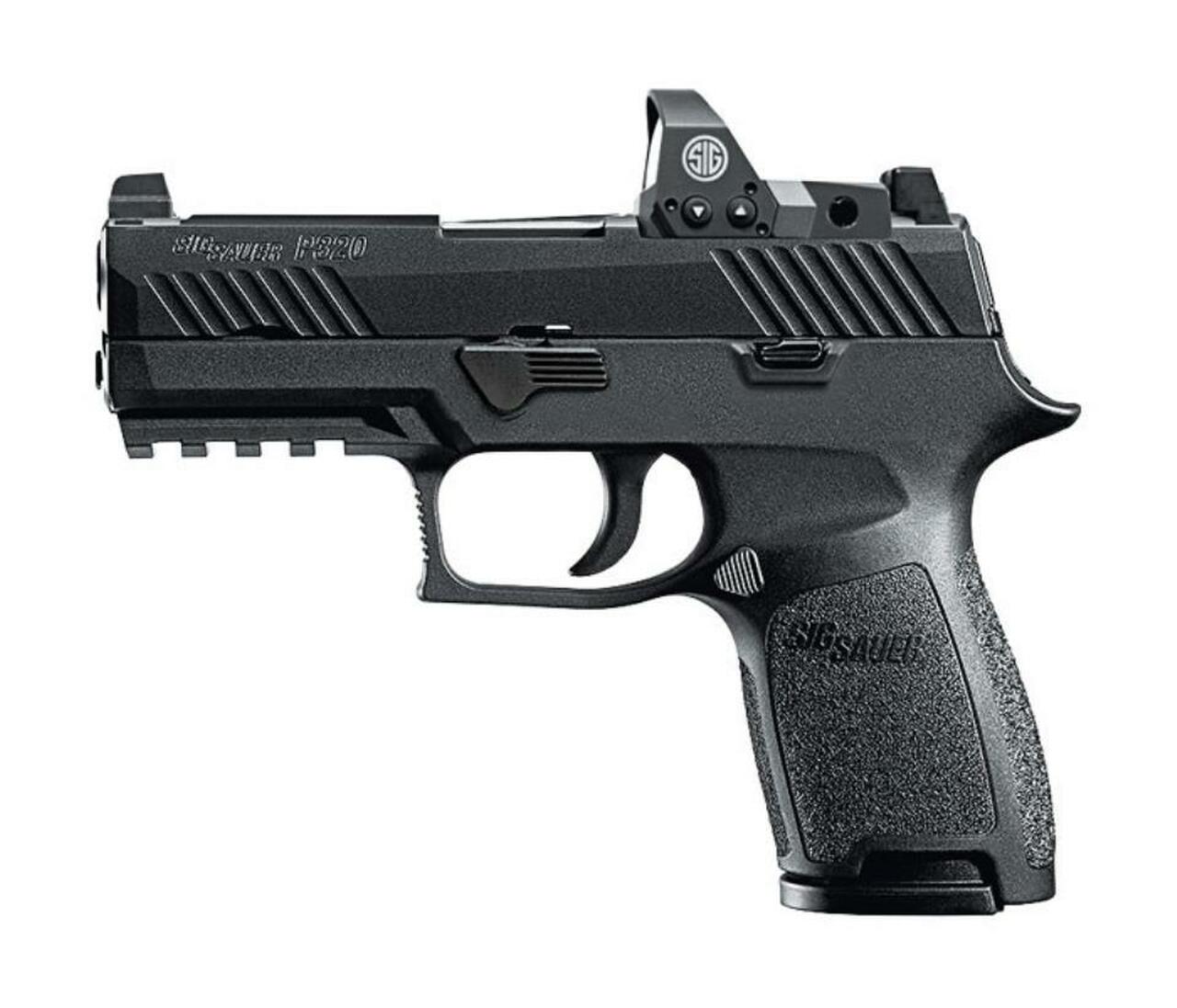 Sig P320 9mm, 3.9″, Nitron Striker Siglite Sights Rail Mini Reflex Sight (2) 15Rd Mags