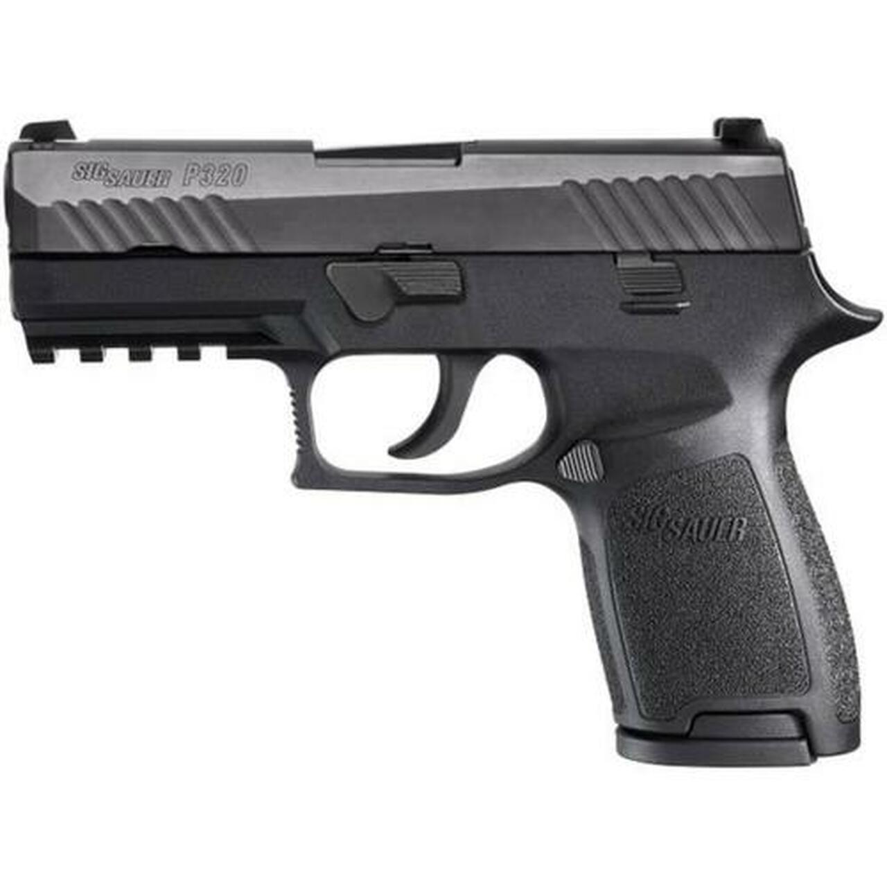 Sig P320 9mm, 3.9″, Rail, Nitron Black, Striker, Contrast Sights, Modular Grip, 2x15rd Mags