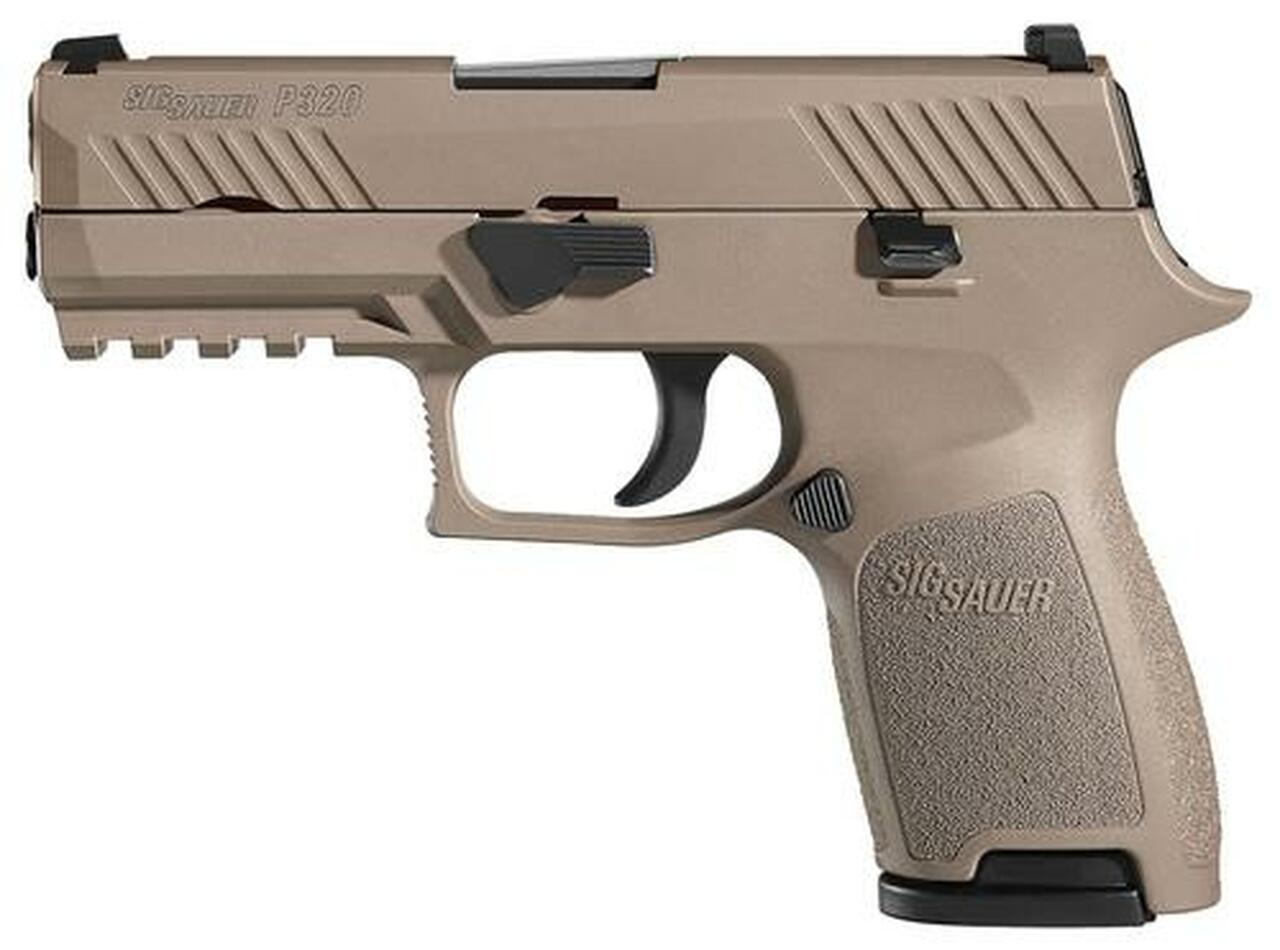 Sig P320 Compact .357 Sig, 3.9″, Flat Dark Earth PVD Stainless, 4 Point Safety, 2x10rd Mags
