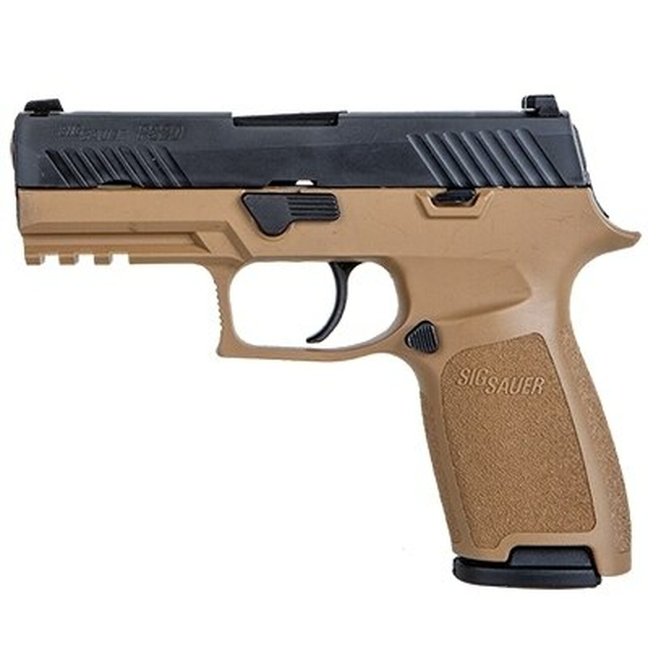 SIG P320 Copperhead, 9mm, 3.9″, 17rd, Coyote Tan Grips, Nitron Slide