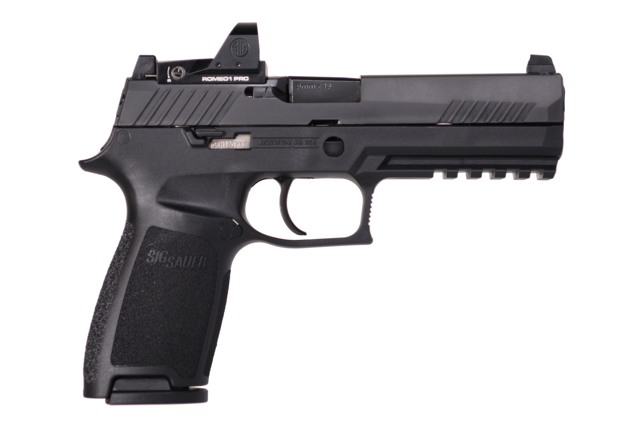Sig P320 Full Size RXP 9mm, 4.7″ Barrel, Romeo1 Pro Reflex, Fixed Sights, Black, 10rd