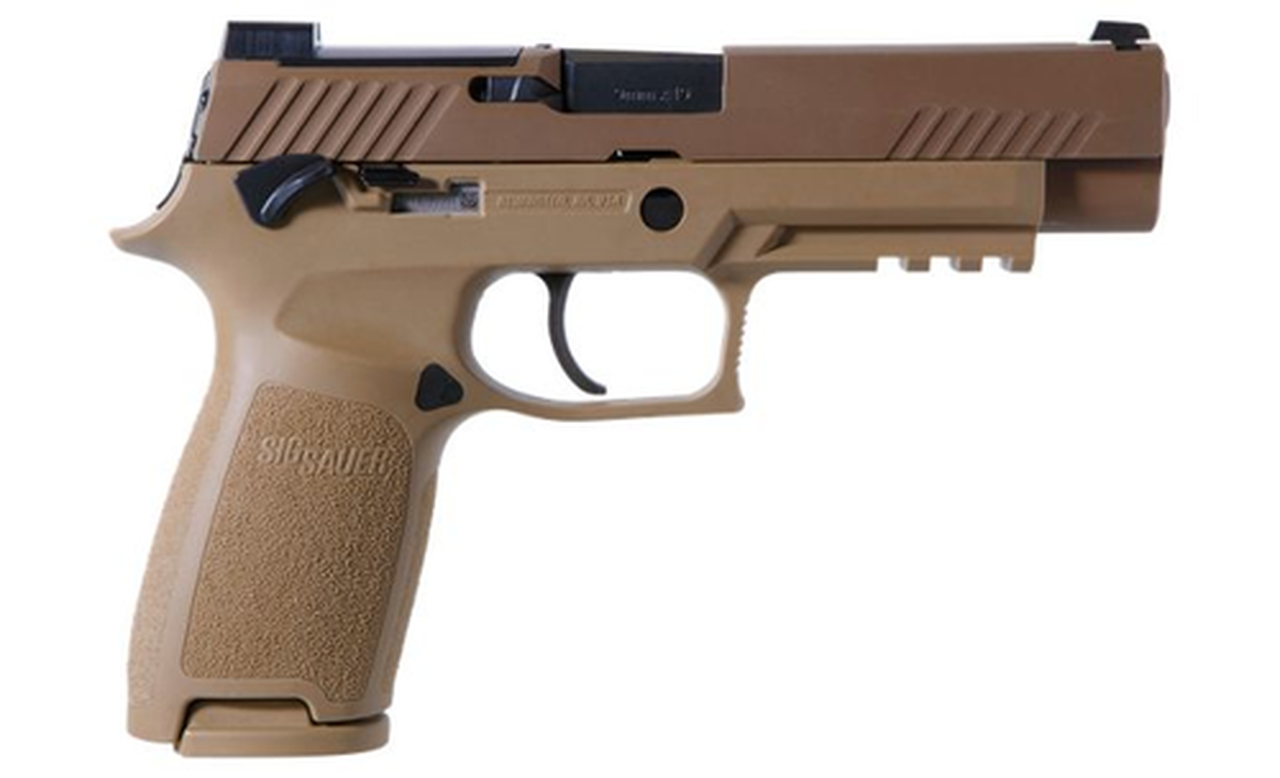 SIG P320 M-17, 9mm, 4.7″, 17rd, SIGLITE NS, Coyote Tan