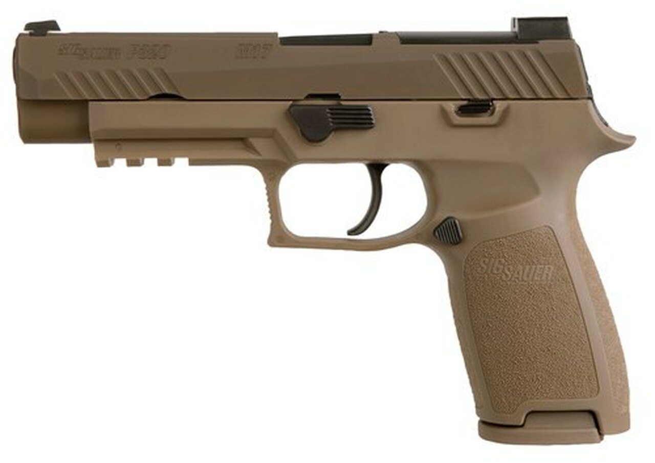 Sig P320 M17, 9mm, 4.7″ Barrel, 10rd, Siglite, Coyote