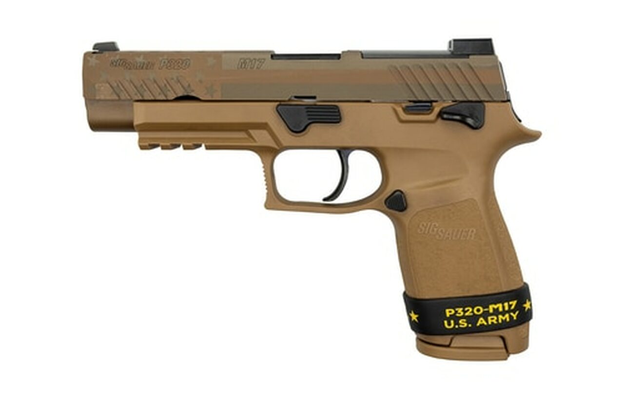 Sig P320-M17 Freedom Edition 9MM 4.7″ Barrel Manual Safety, Night Sight Plate, 2- 17rd Mags